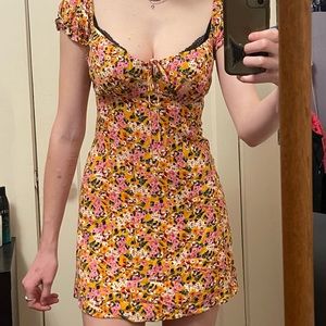 floral summer mini dress XS